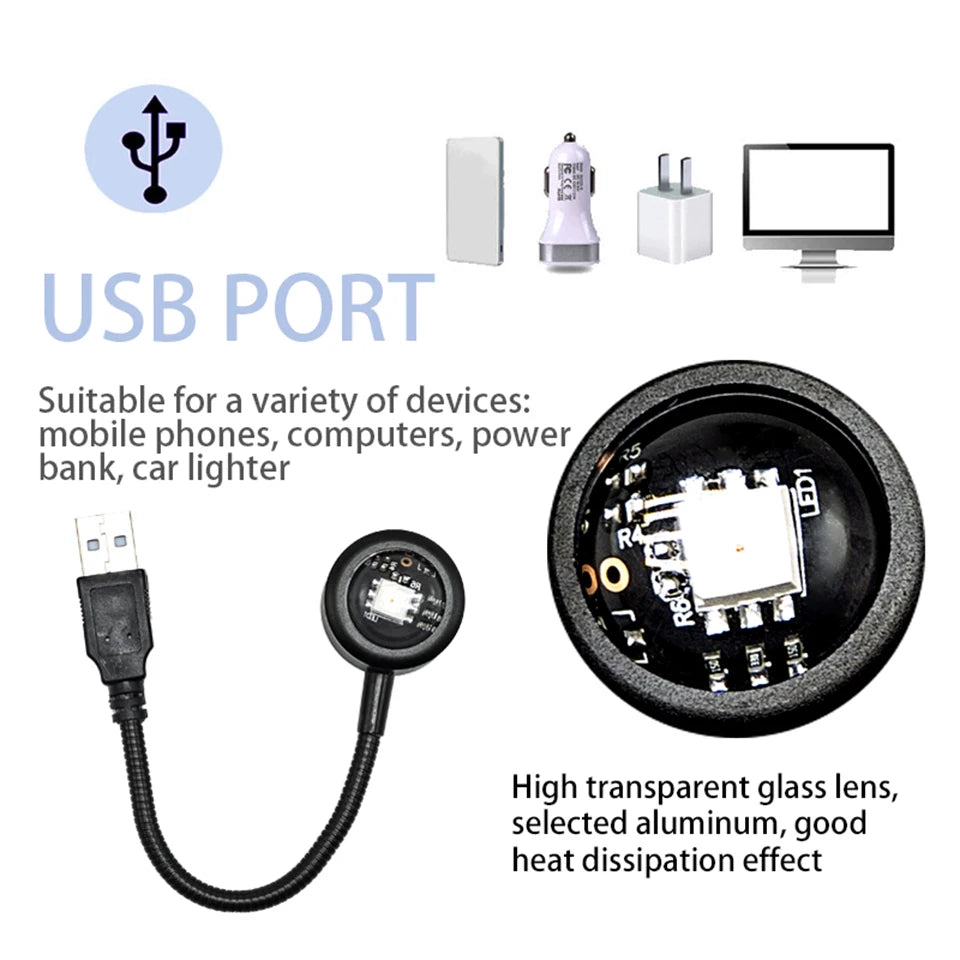 LED Sunset Lamp USB Projector