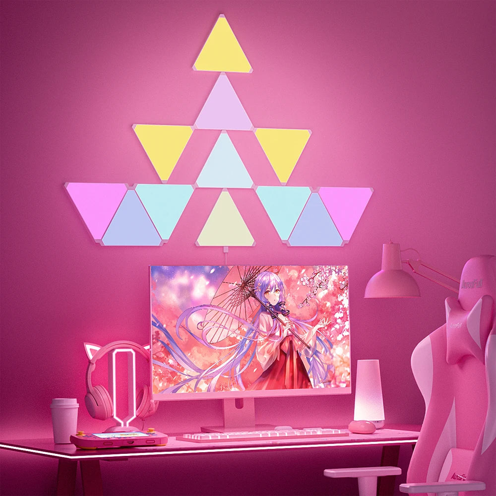 Super Thin LED Triangle Quantum Wall Light