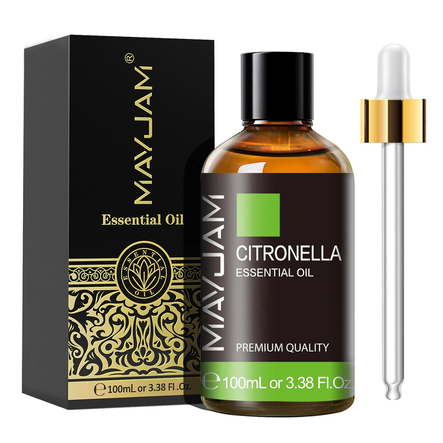 MAYJAM 1PCS 100ML Essential Oil with Dropper Sandalwood Lavender Eucalyptus Vanilla Aroma Oil For Humidifier/Diffuser