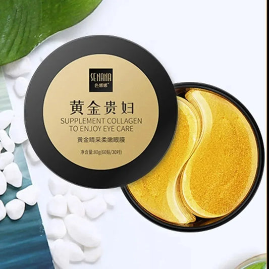 60pcs Korean Golden Moisturising Collagen Eye Mask