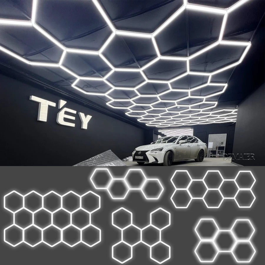 Honeycomb LED DIY Hexagon Garage Light