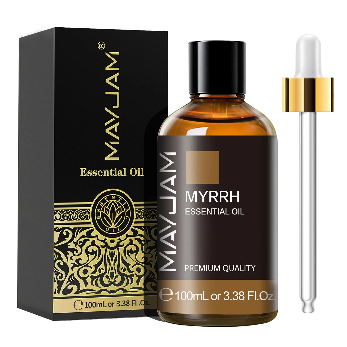 MAYJAM 1PCS 100ML Essential Oil with Dropper Sandalwood Lavender Eucalyptus Vanilla Aroma Oil For Humidifier/Diffuser