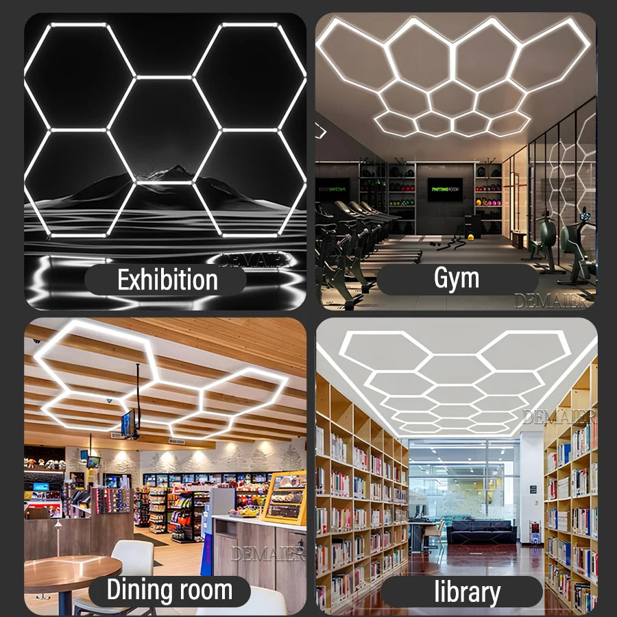 Honeycomb LED DIY Hexagon Garage Light