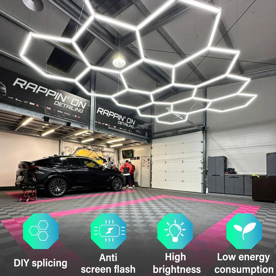 Honeycomb LED DIY Hexagon Garage Light