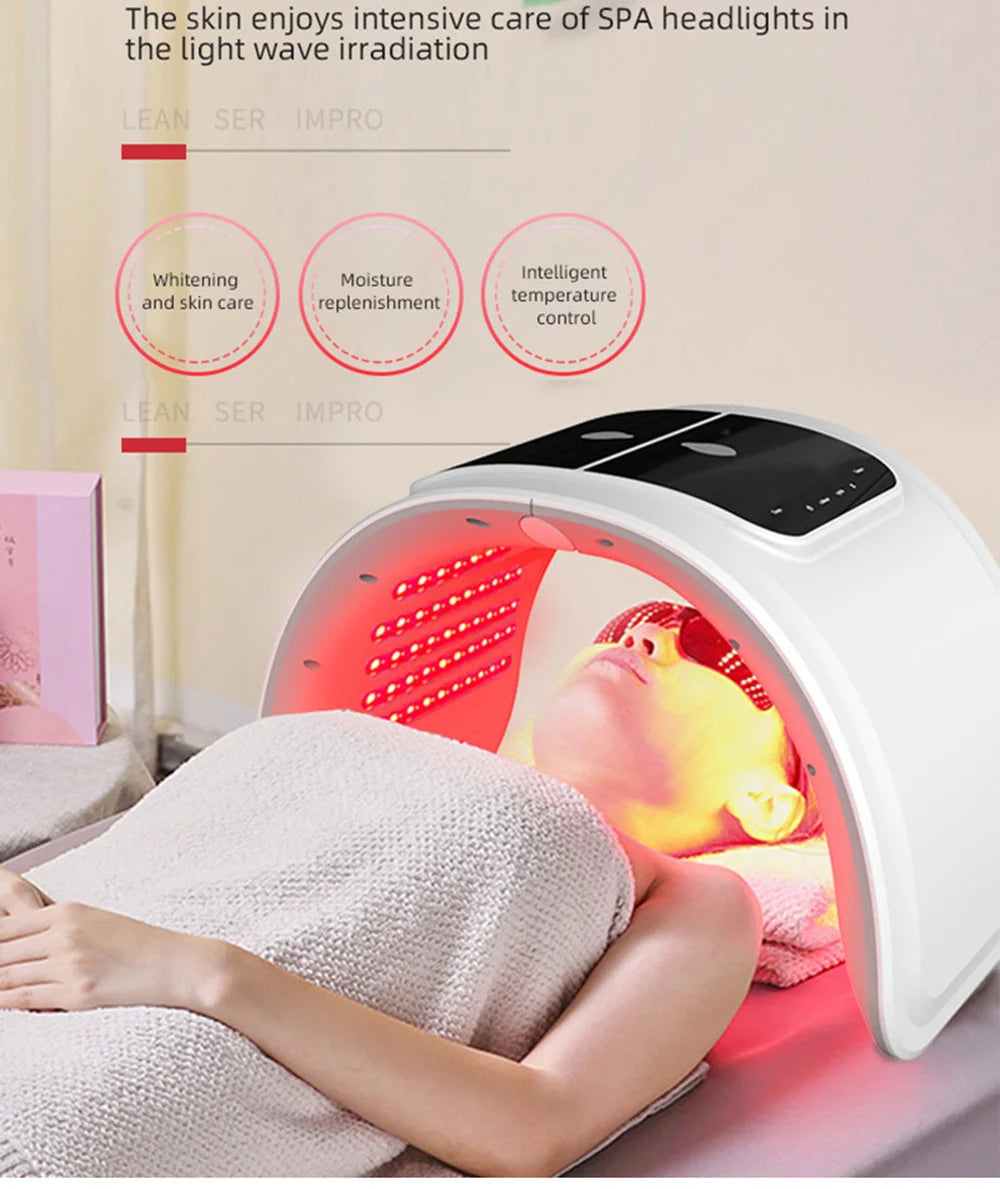 LED Light Therapy Face Mask With Facial Spray