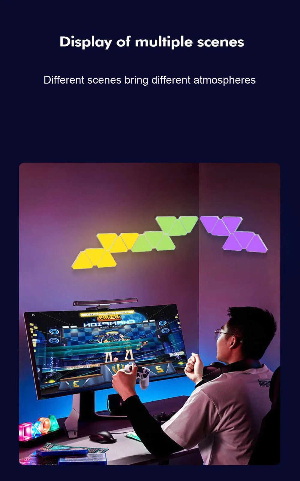 Super Thin LED Triangle Quantum Wall Light