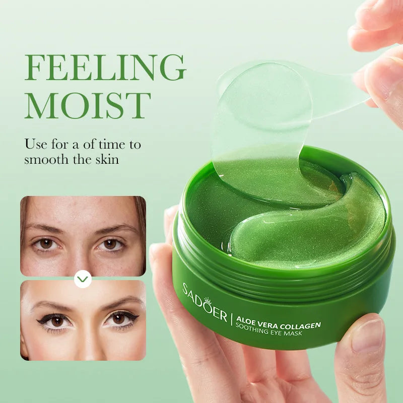 60pcs Collagen & Aloe Vera Firming Eye Mask