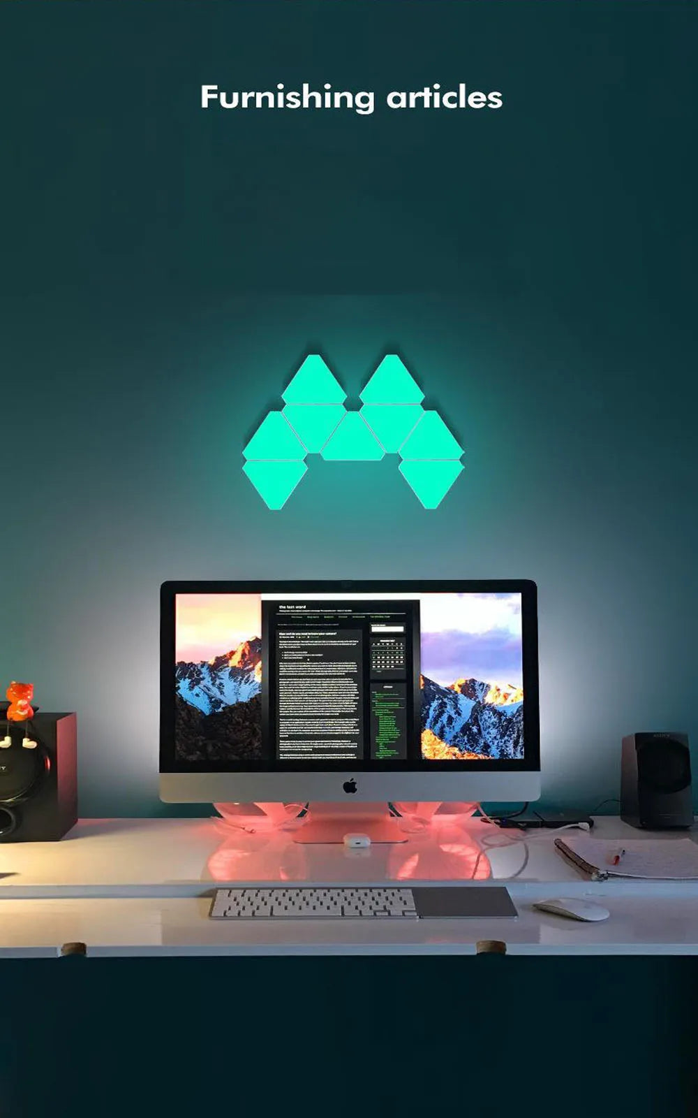 Super Thin LED Triangle Quantum Wall Light