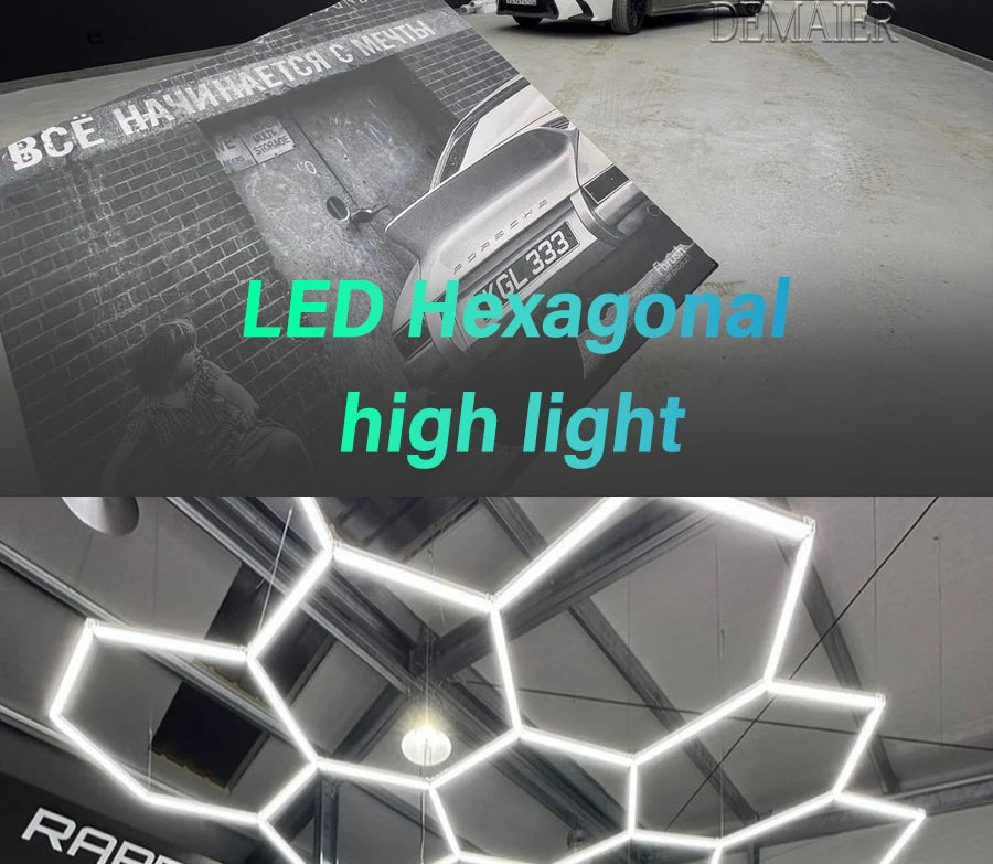 Honeycomb LED DIY Hexagon Garage Light