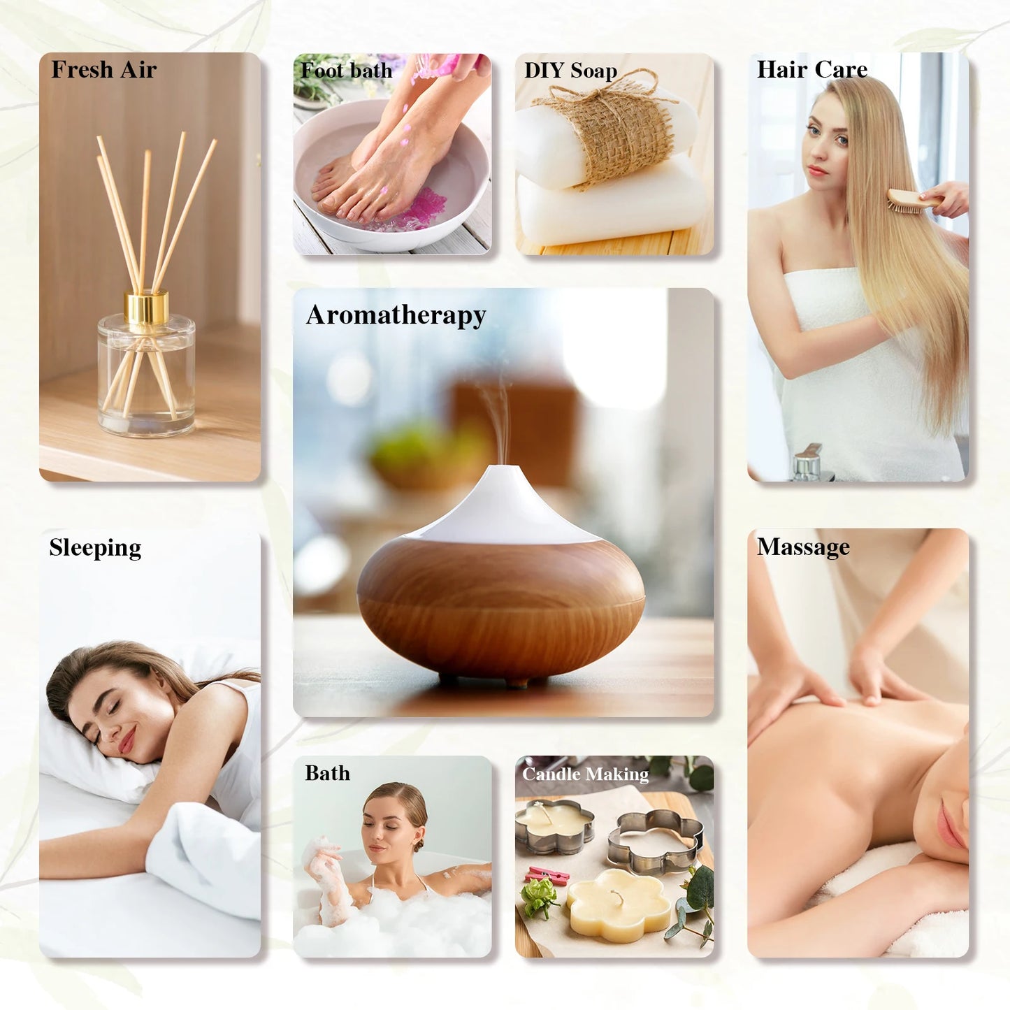MAYJAM 1PCS 100ML Essential Oil with Dropper Sandalwood Lavender Eucalyptus Vanilla Aroma Oil For Humidifier/Diffuser