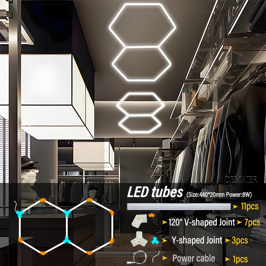 Honeycomb LED DIY Hexagon Garage Light