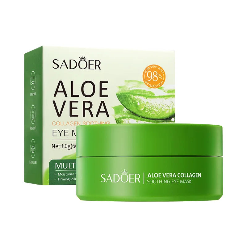 60pcs Collagen & Aloe Vera Firming Eye Mask