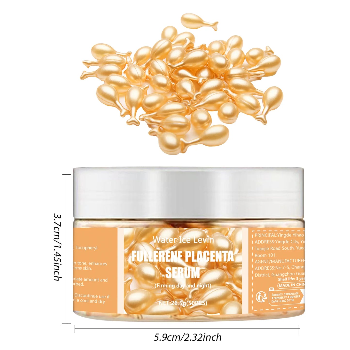 50Pcs Hyularonic Collagen Capsules Face Care