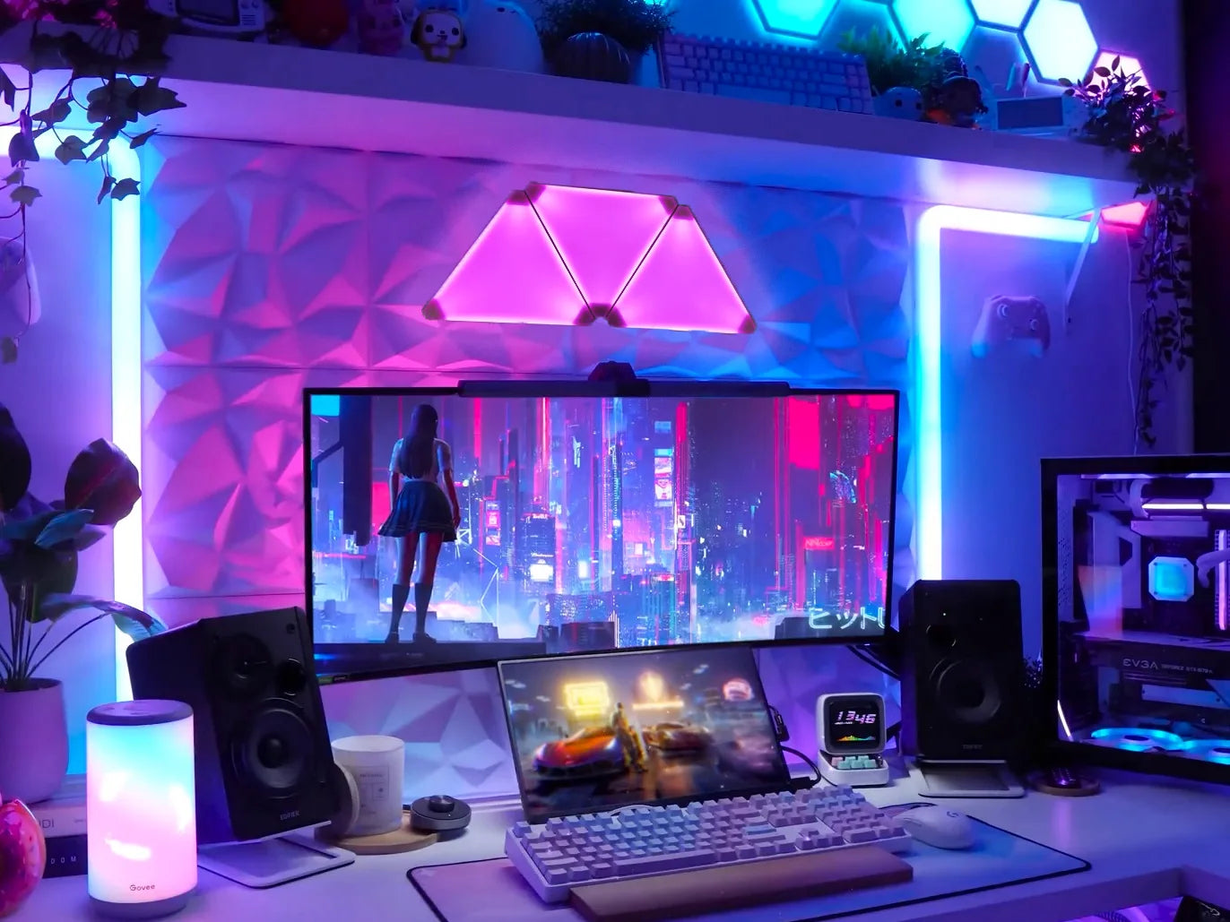 Super Thin LED Triangle Quantum Wall Light
