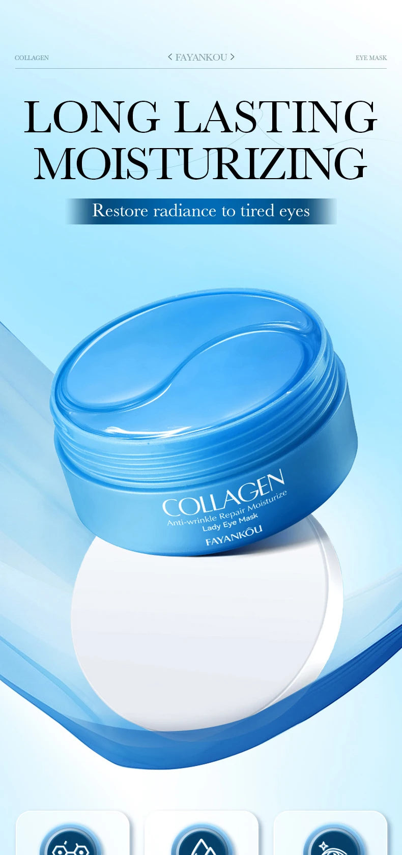 60pcs Crystal Collagen Anti Dark Circle Eye Mask