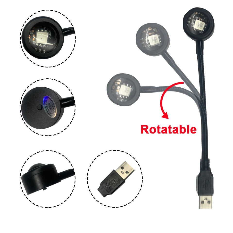 LED Sunset Lamp USB Projector