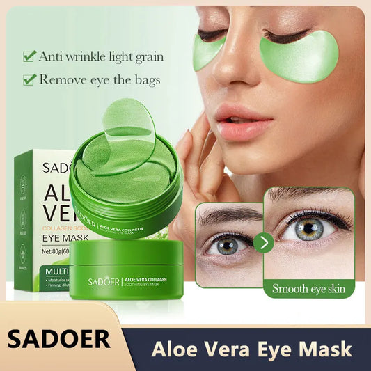 60pcs Collagen & Aloe Vera Firming Eye Mask