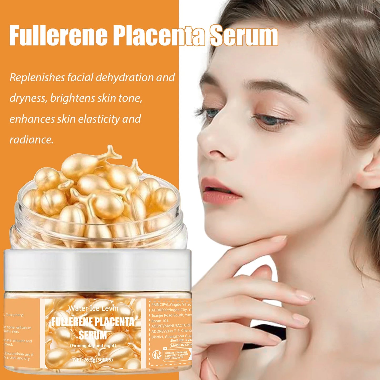 50Pcs Hyularonic Collagen Capsules Face Care
