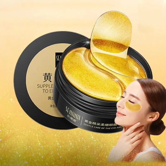 60pcs Korean Golden Moisturising Collagen Eye Mask