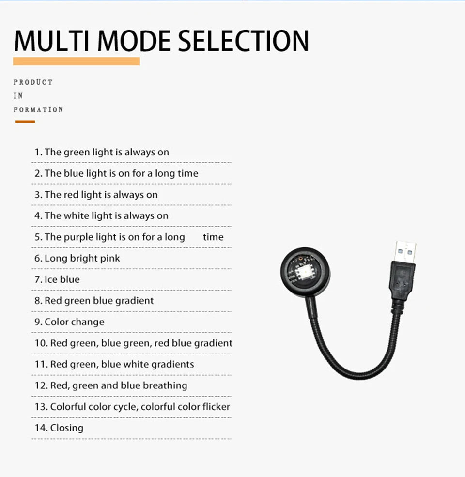 LED Sunset Lamp USB Projector