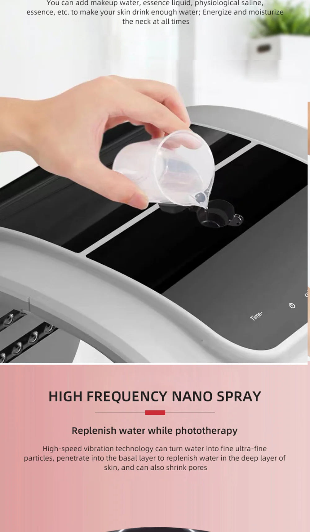 LED Light Therapy Face Mask With Facial Spray