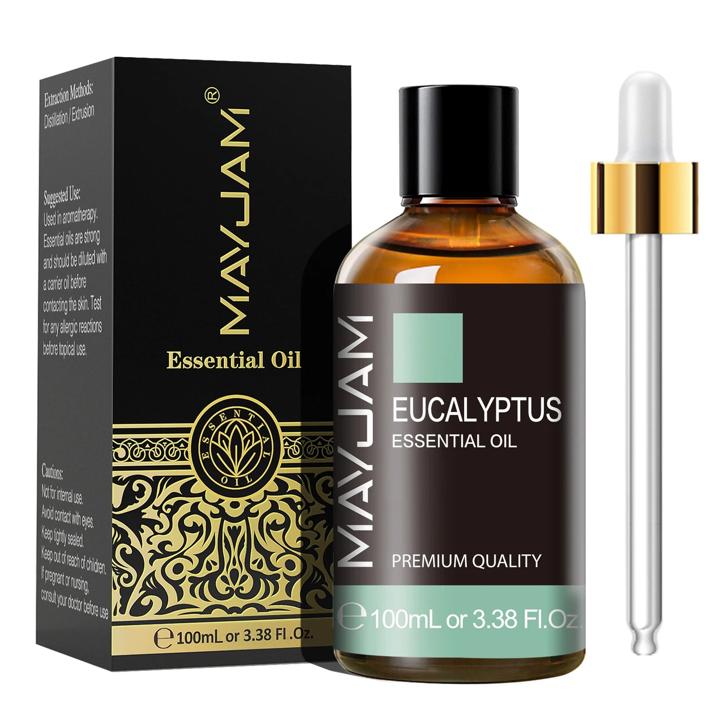 MAYJAM 1PCS 100ML Essential Oil with Dropper Sandalwood Lavender Eucalyptus Vanilla Aroma Oil For Humidifier/Diffuser