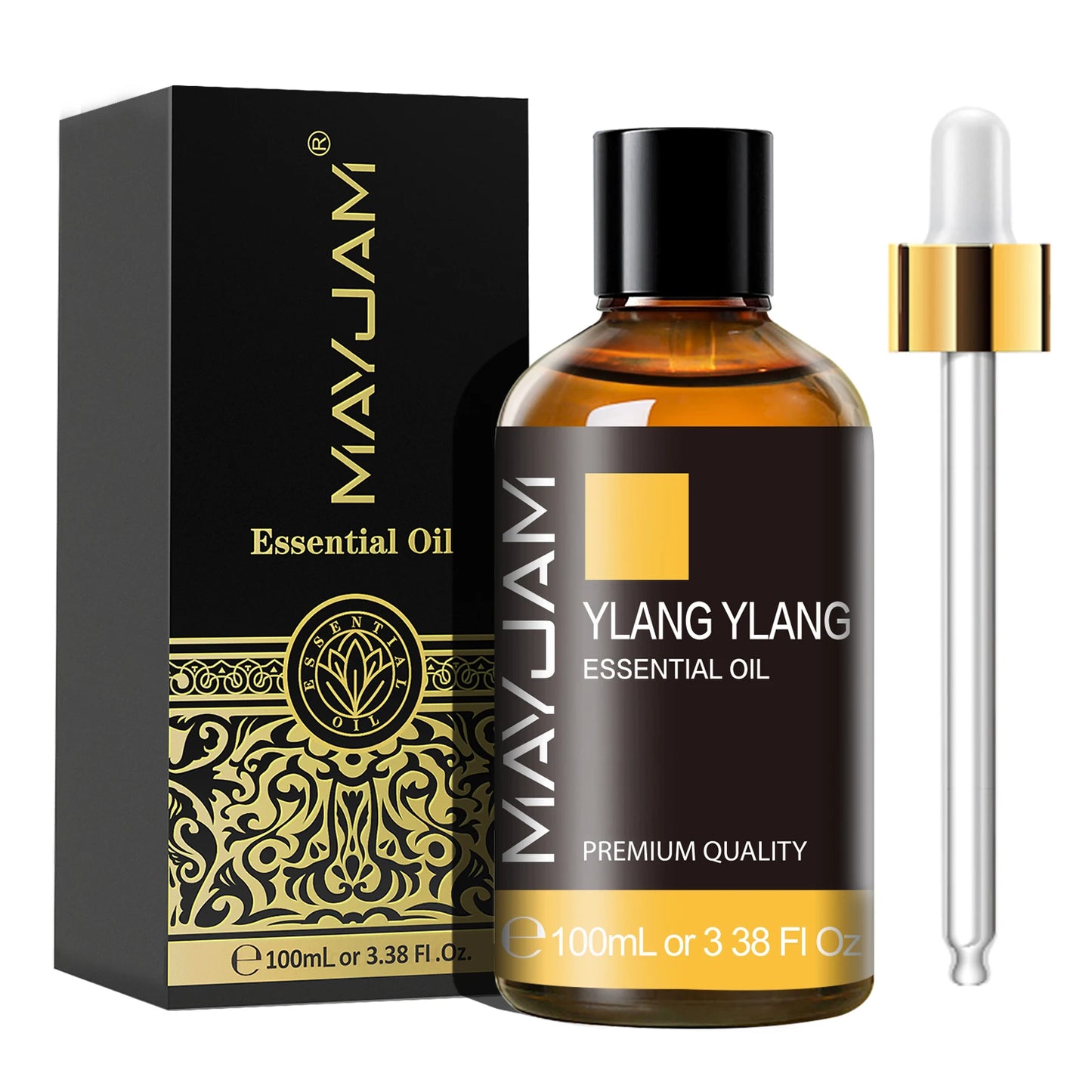 MAYJAM 1PCS 100ML Essential Oil with Dropper Sandalwood Lavender Eucalyptus Vanilla Aroma Oil For Humidifier/Diffuser