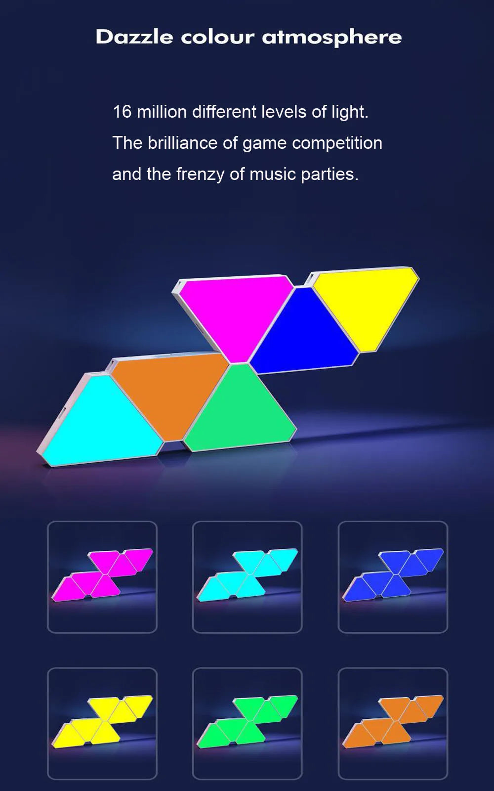 Super Thin LED Triangle Quantum Wall Light