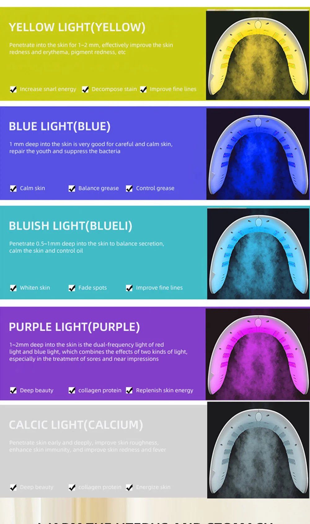 LED Light Therapy Face Mask With Facial Spray