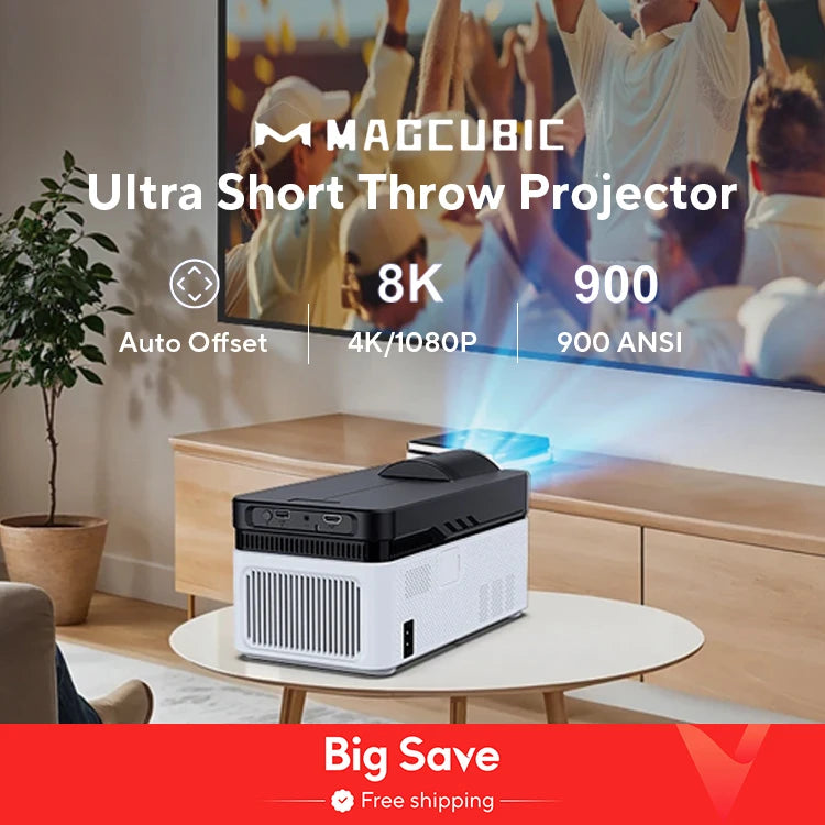 Magcubic Ultra Short Throw HY450 Projector with Auto Offset 8K 4K 1080P with Wifi